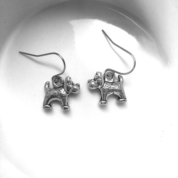 Miniature Scottish Terrier Dog Lover Dog Mom Dog Dad Pet Charm Earrings - Picture 3 of 3